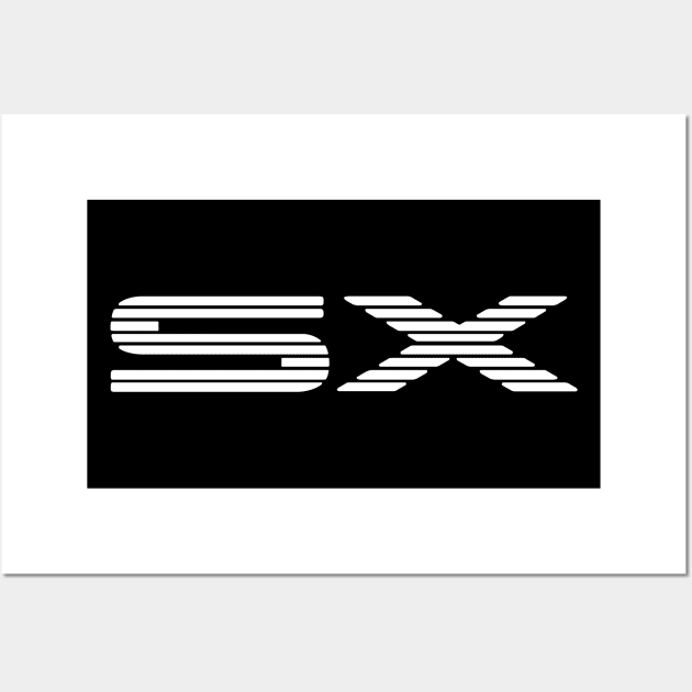 SX Logo. 180sx 200sx 240sx Schassis Wall Art by racingfactory